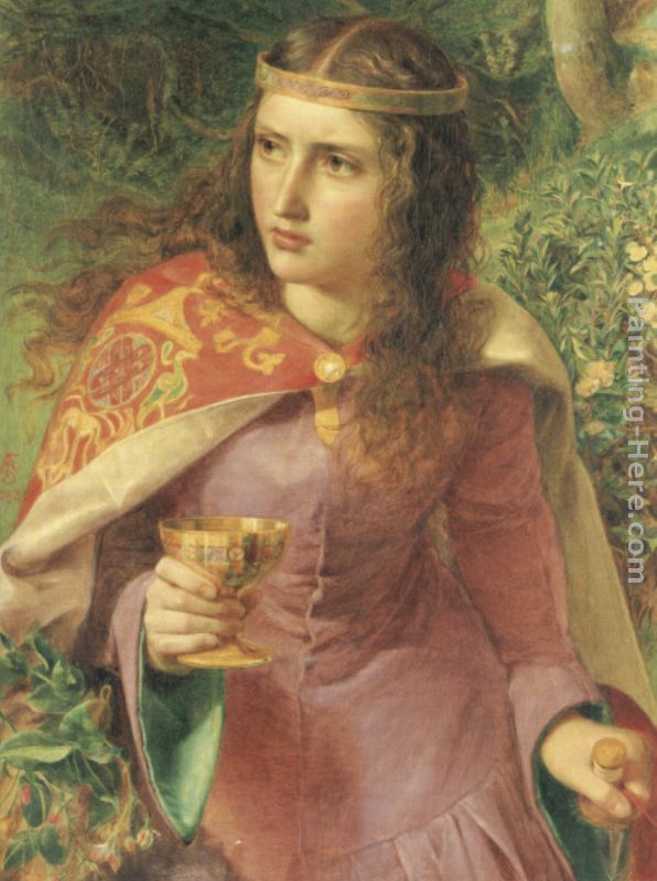 Queen Eleanor painting - Anthony Frederick Sandys Queen Eleanor art painting